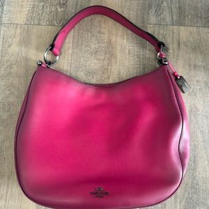 Coach Pink burnished Leather Shoulder or Crossbody Bag